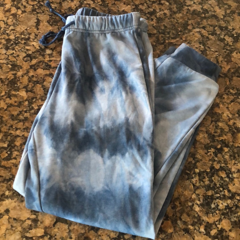 S Blue tie-dye sweats from Pacsun